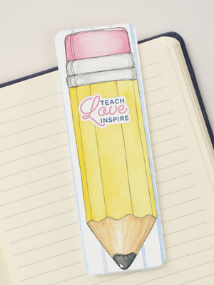 ✏️ Teach Love Inspire Bookmark 🍎