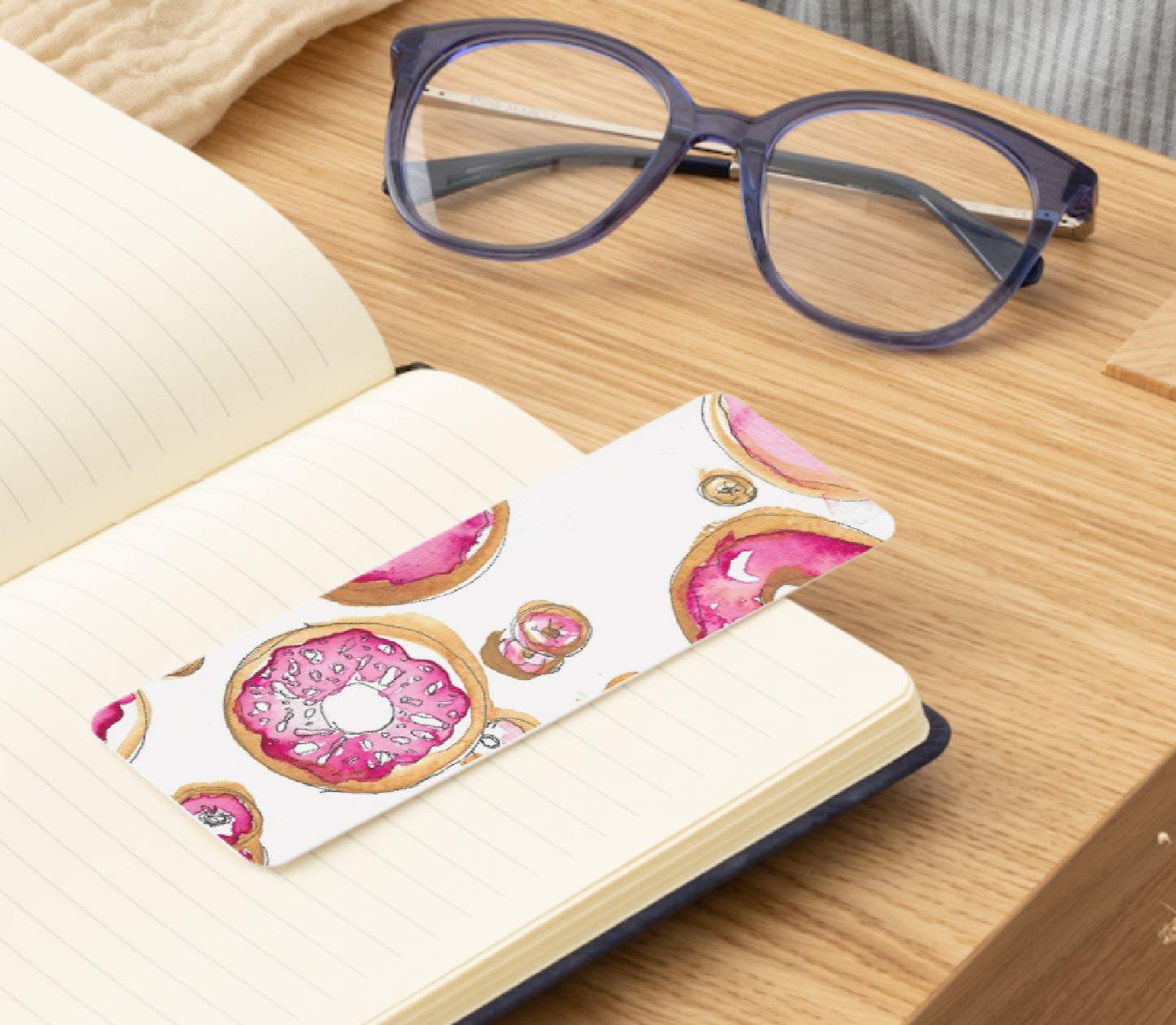 🍩 Pink Sprinkle Donuts - Bookmark Print