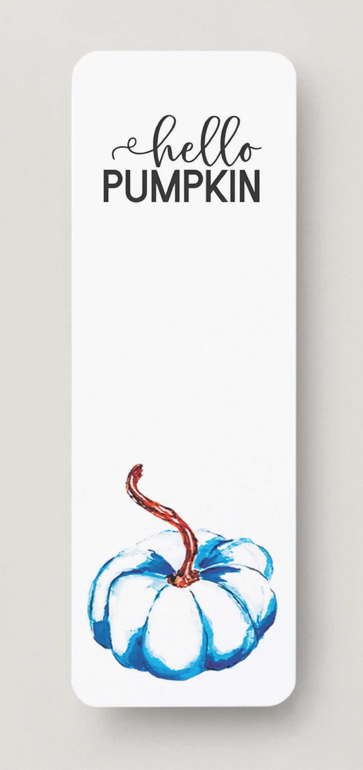 🎃 Hello Pumpkin - Bookmark Print