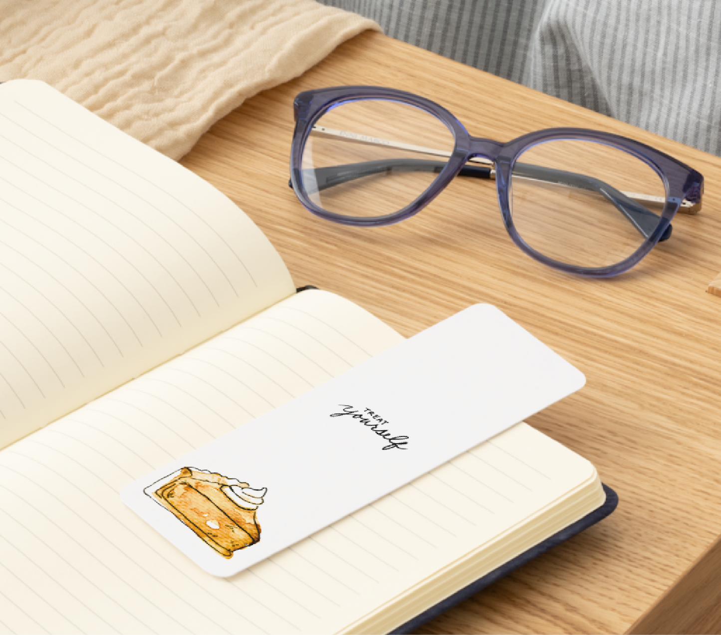 🥧 “Treat Yourself” – Fall Bookmark Print