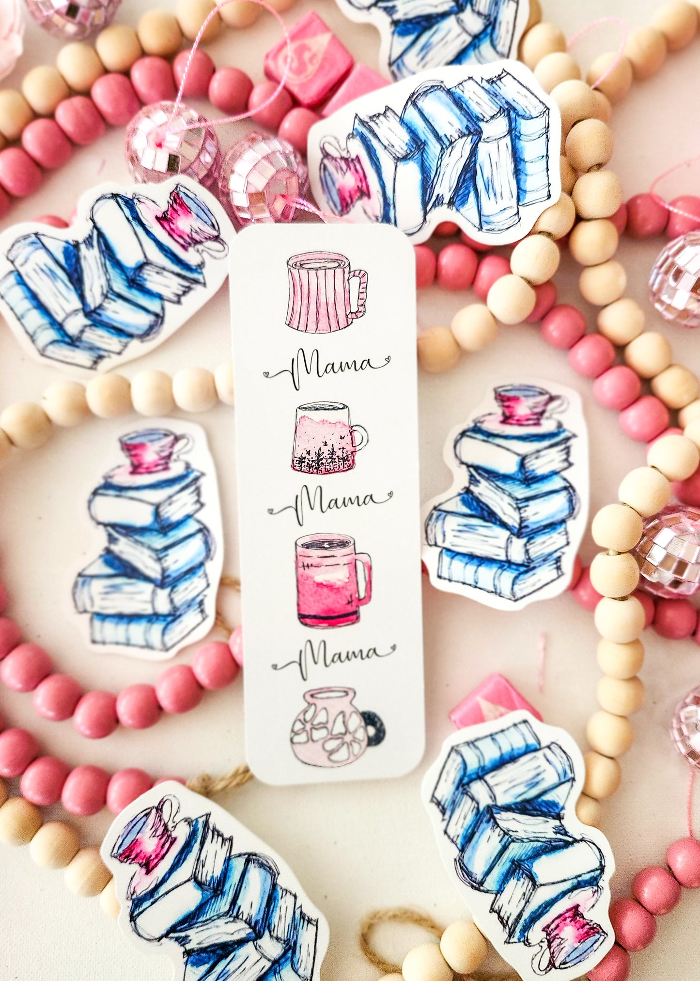 ☕ Mama x 3 Coffee Bookmark 💗