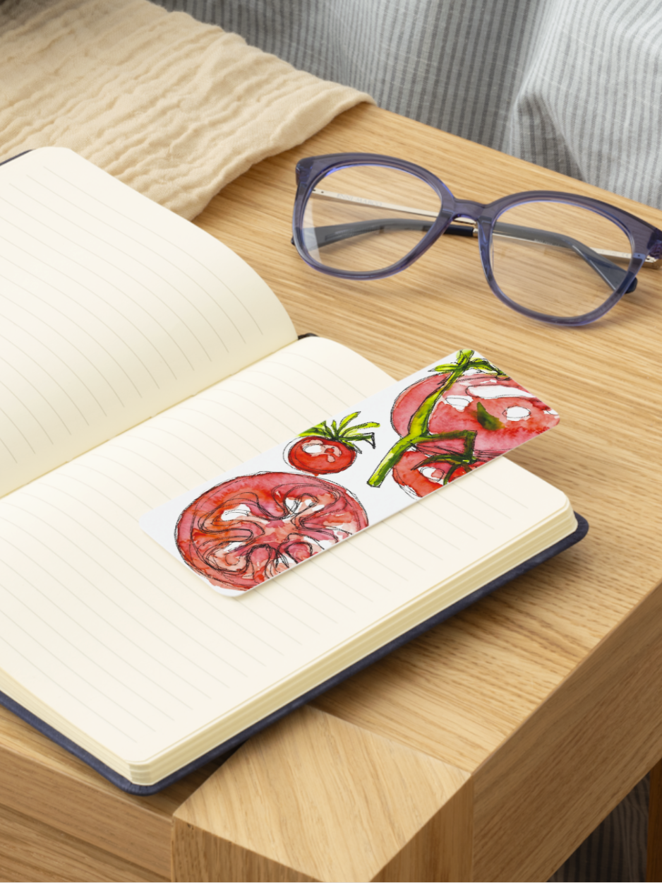 Tomato Watercolor Bookmark 🍅🌿