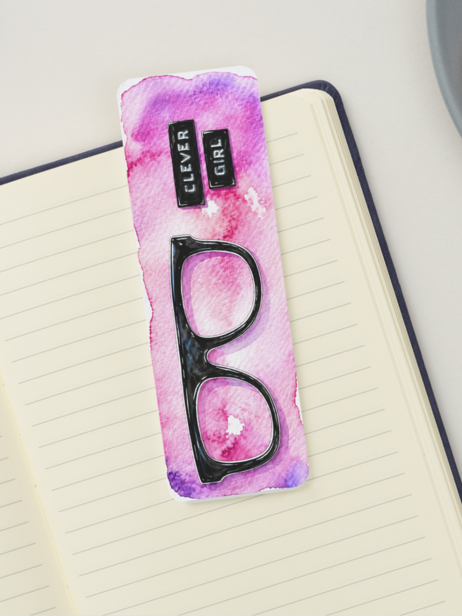 Clever Girl Bookmark 👓🦖📚