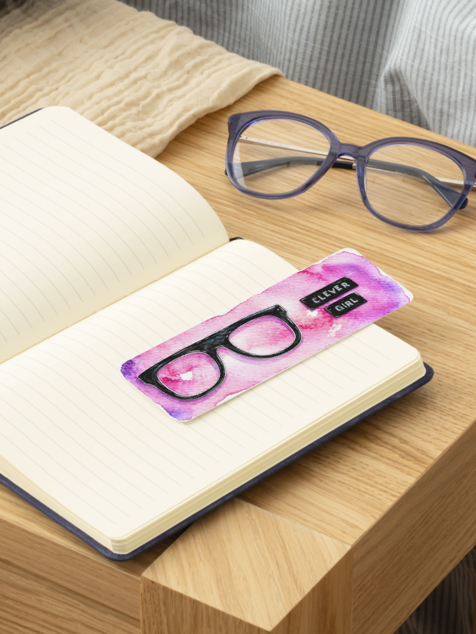 Clever Girl Bookmark 👓🦖📚