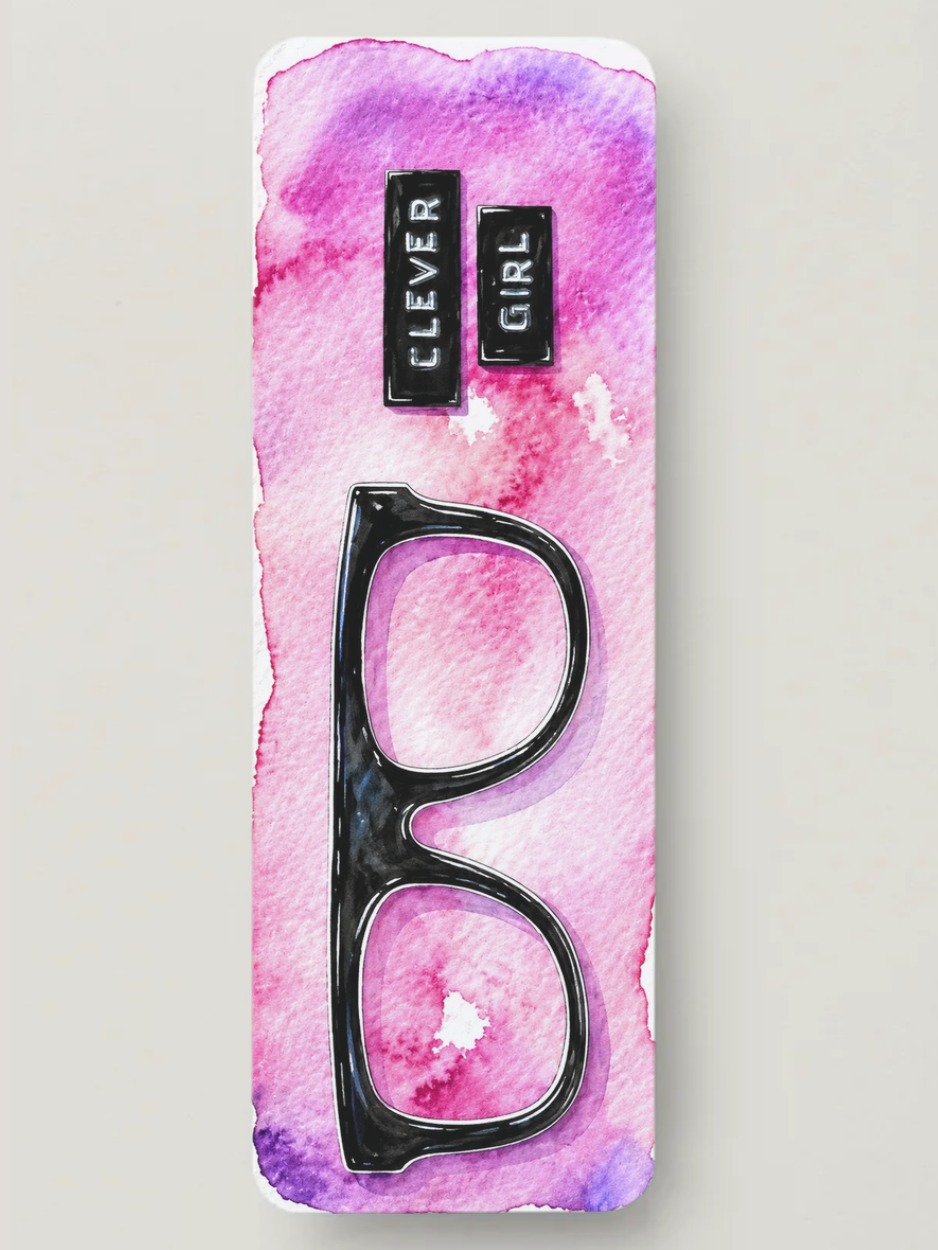 Clever Girl Bookmark 👓🦖📚