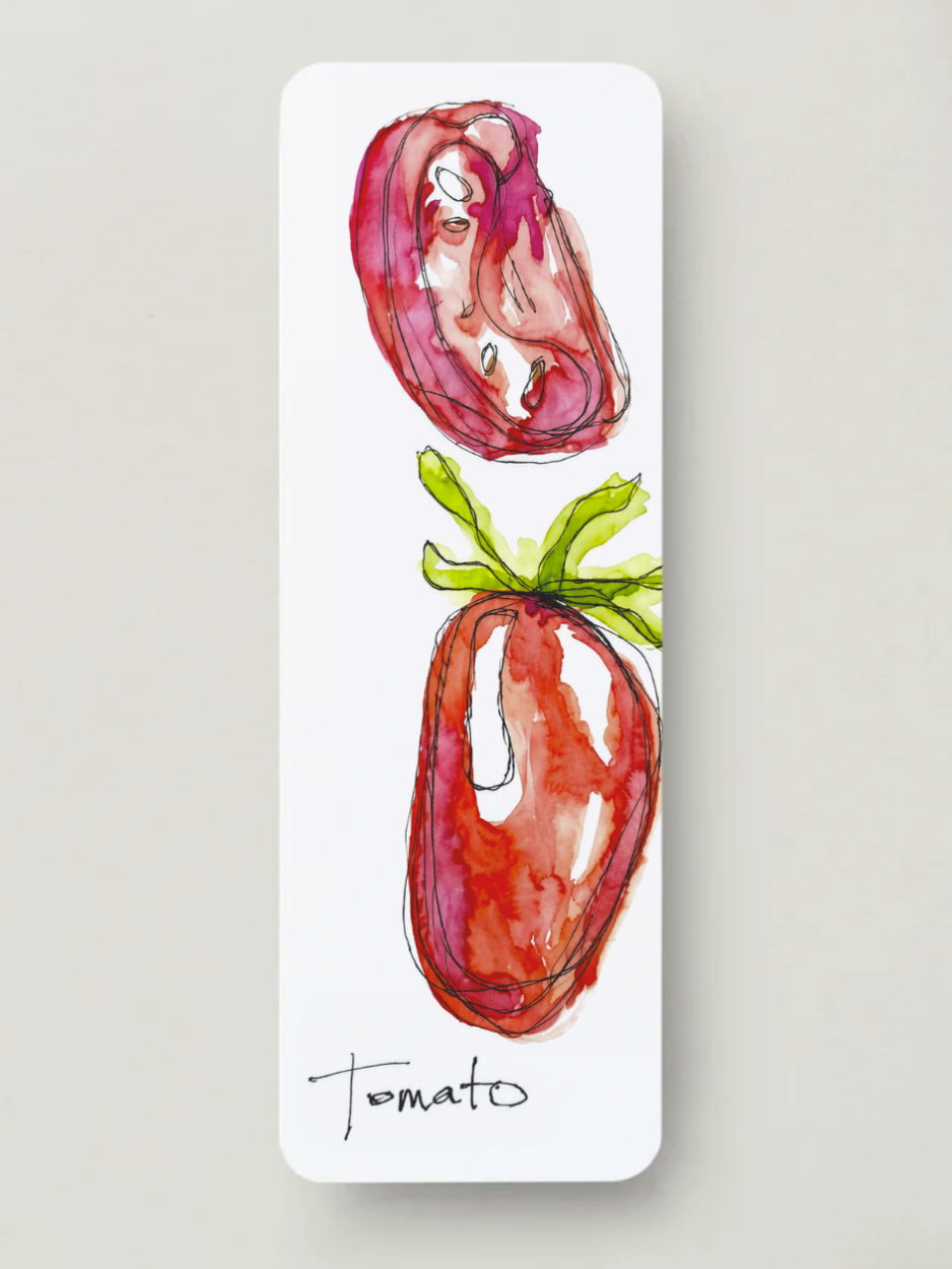 Tomato Watercolor Bookmark 🍅🌿