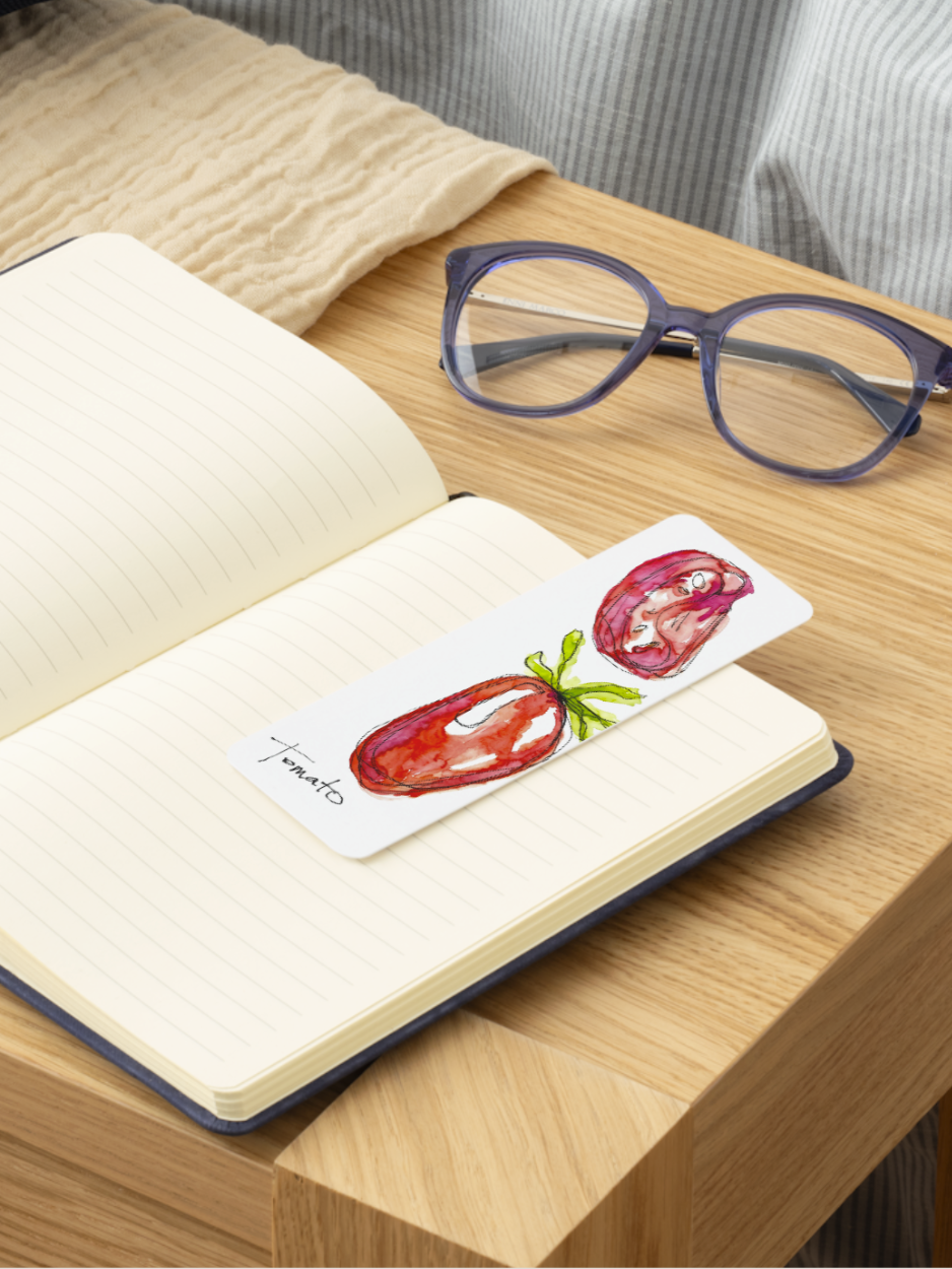 Tomato Watercolor Bookmark 🍅🌿