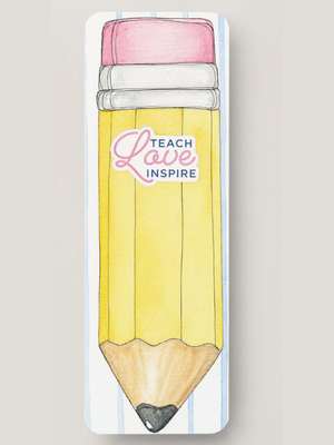 ✏️ Teach Love Inspire Bookmark 🍎