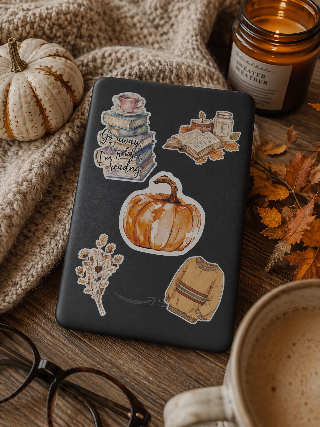 🎨🎃 Watercolor Pumpkin – 3" Die-Cut Sticker