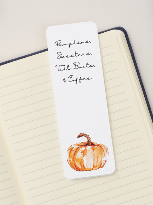 🧡 Tall Boots & Coffee – Fall Bookmark Print