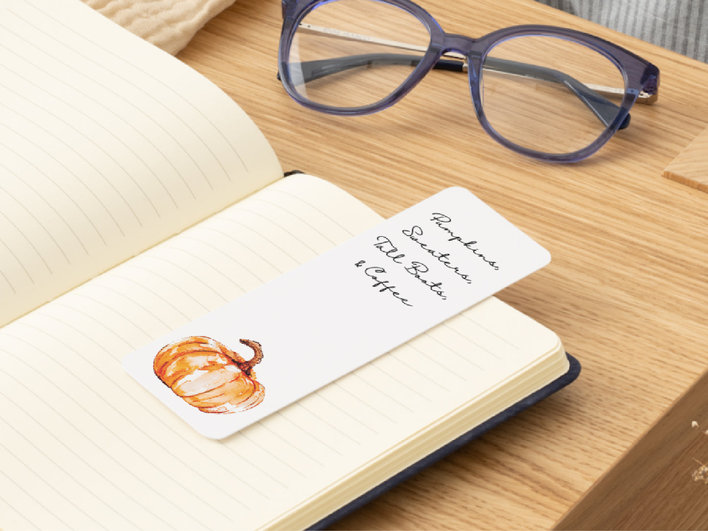 🧡 Tall Boots & Coffee – Fall Bookmark Print