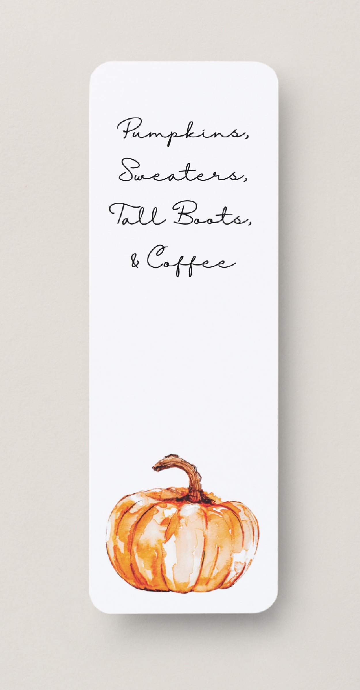 🧡 Tall Boots & Coffee – Fall Bookmark Print