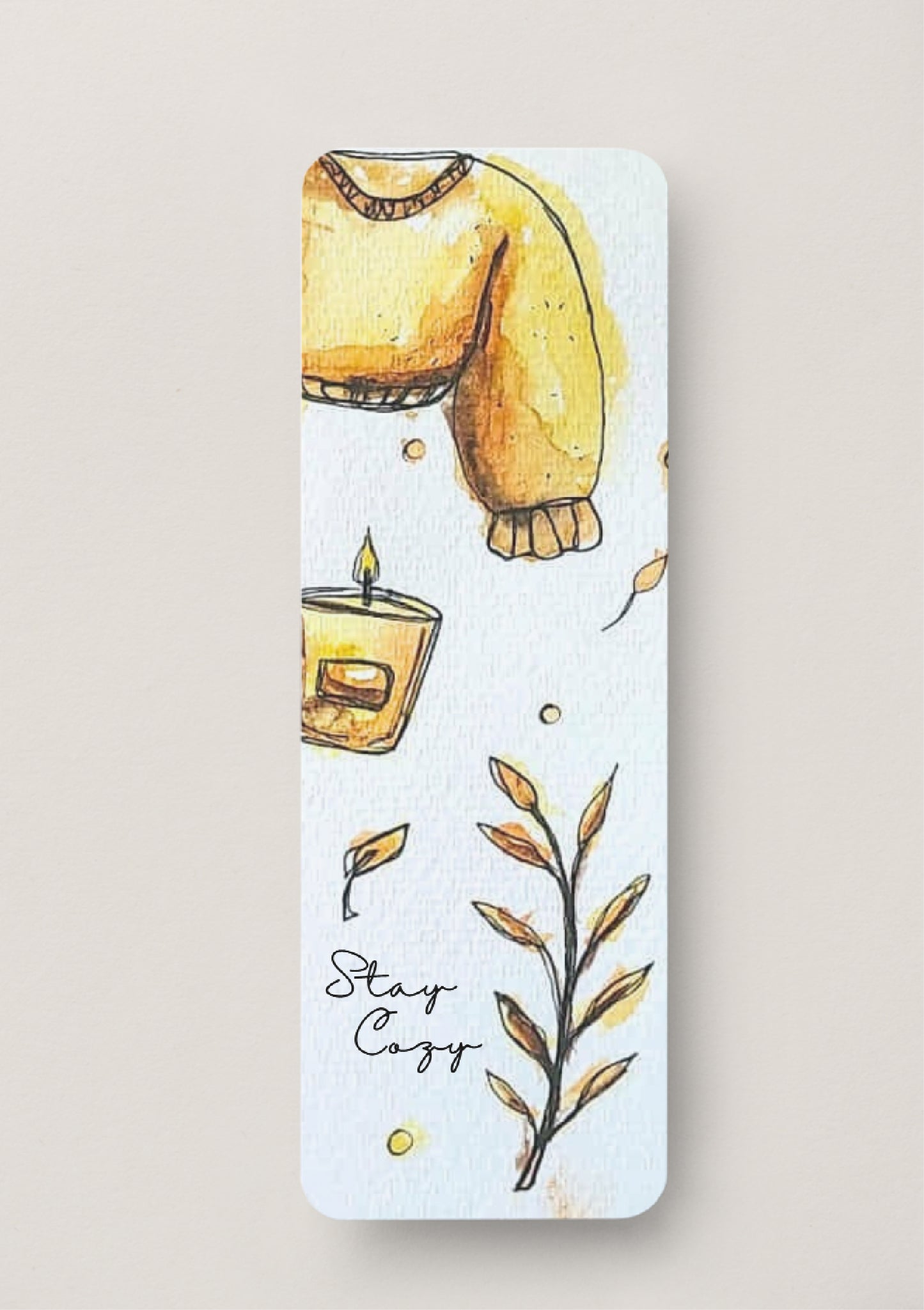 🧥Sweaters, Stories & Soft Light - Fall Bookmark Print
