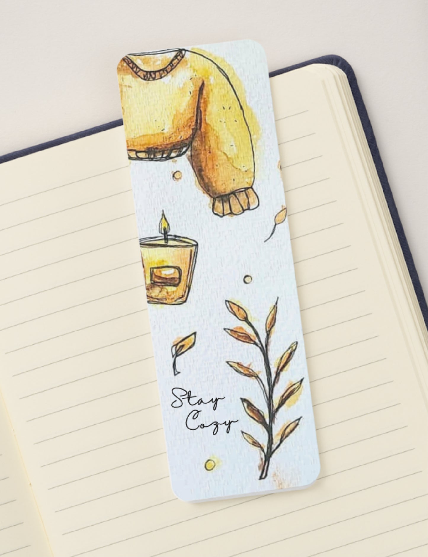 🧥Sweaters, Stories & Soft Light - Fall Bookmark Print