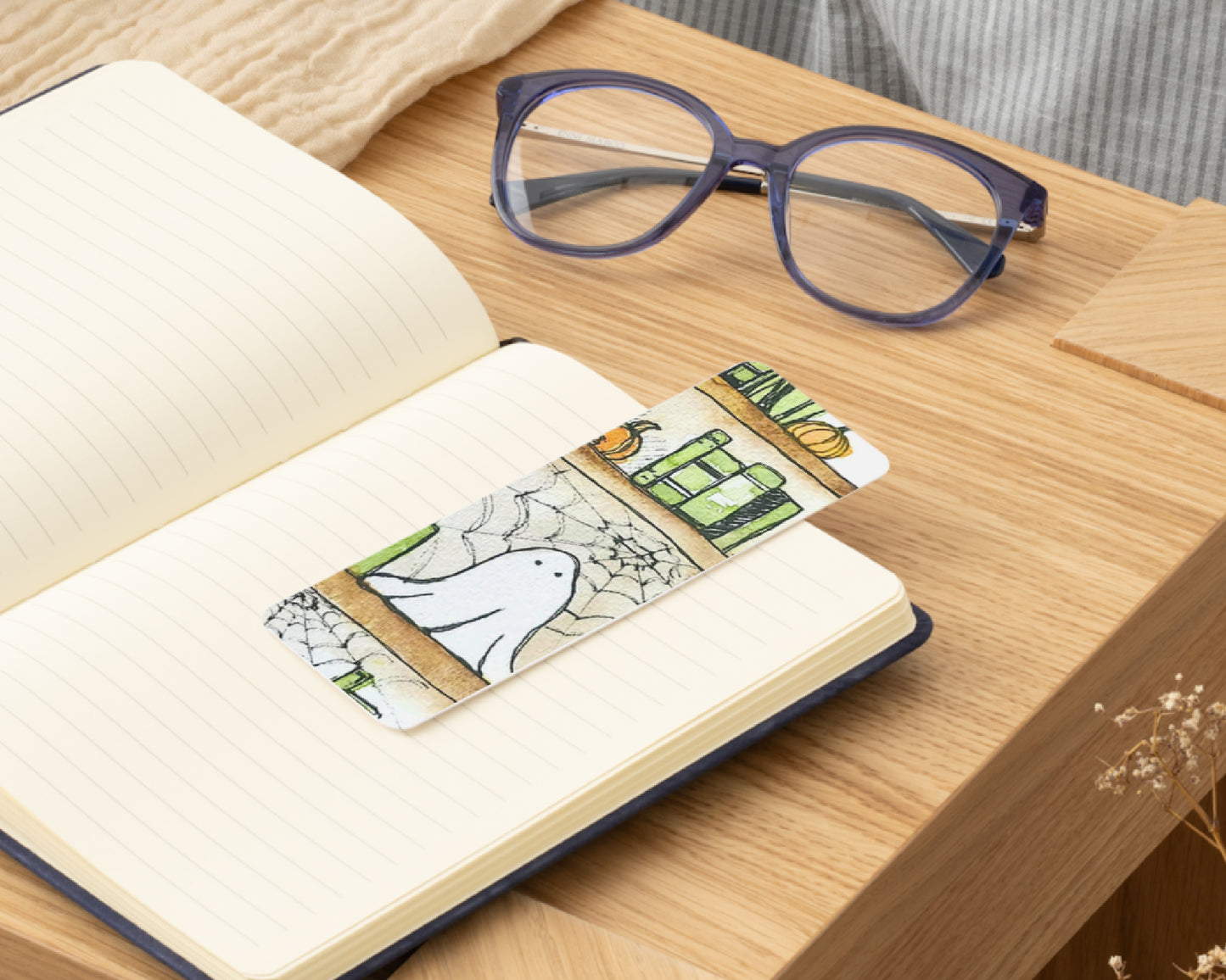 👻 A Haunting in the Stacks - Fall Bookmark Print