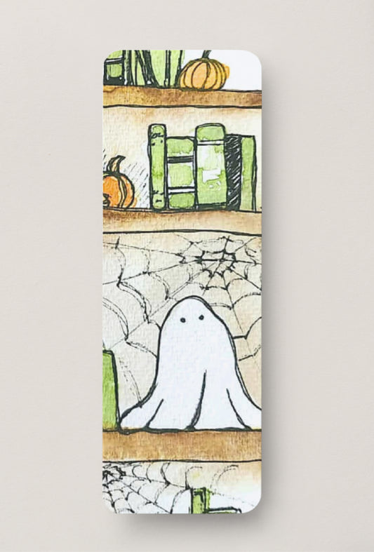 👻 A Haunting in the Stacks - Fall Bookmark Print