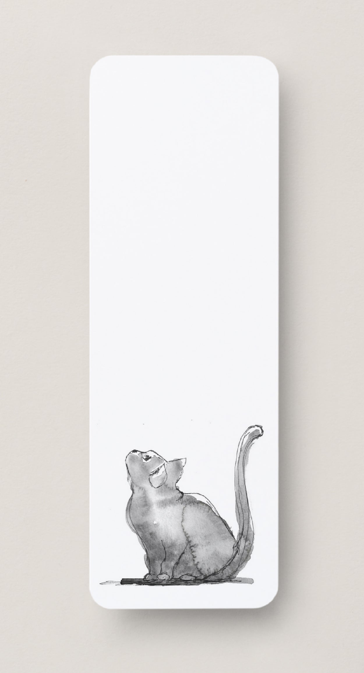 🐾 Curious Cat Ink Sketch - Bookmark Print