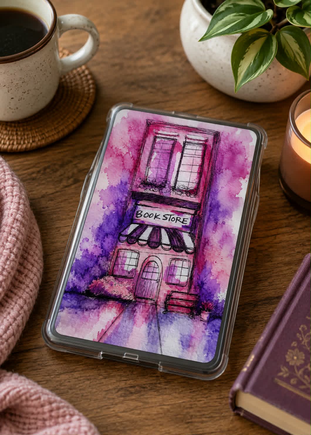 Pink Bookstore Kindle Insert - Laminated Print 📚🩷🏬