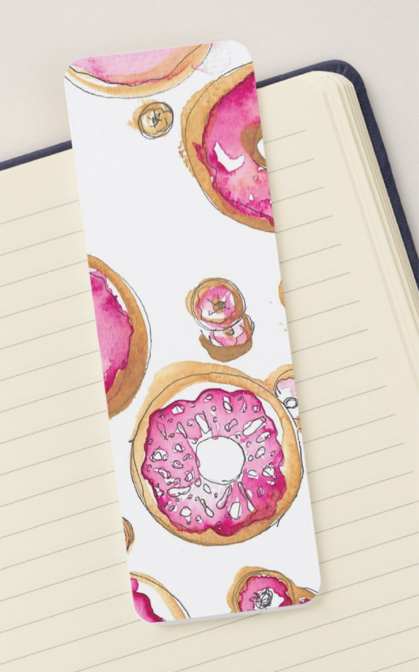 🍩 Pink Sprinkle Donuts - Bookmark Print