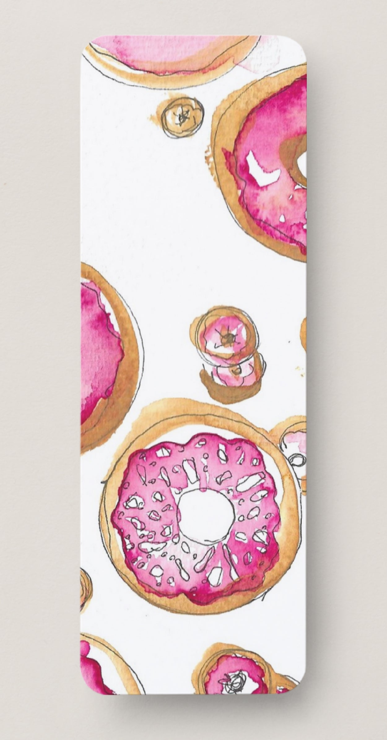 🍩 Pink Sprinkle Donuts - Bookmark Print
