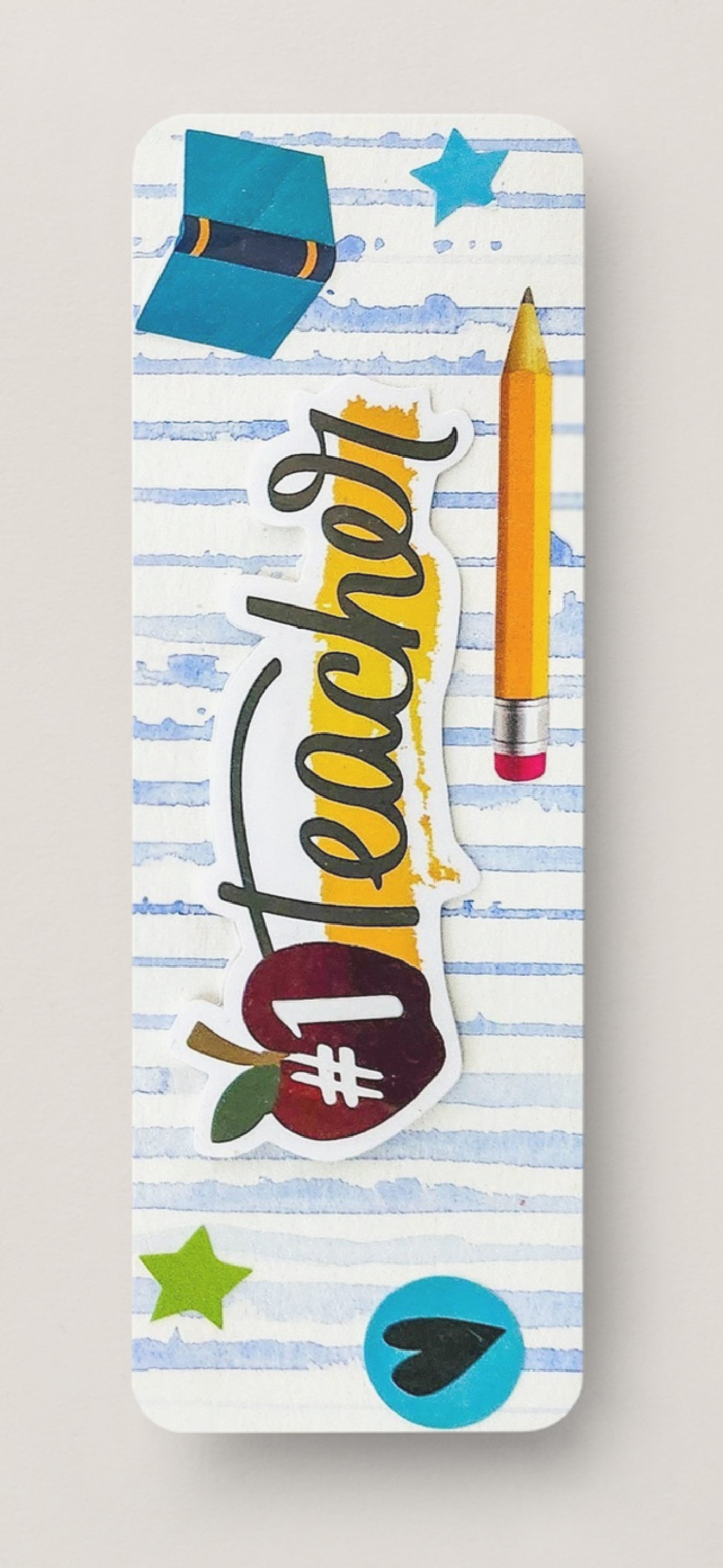 🍎 #1 Teacher - Bookmark Print