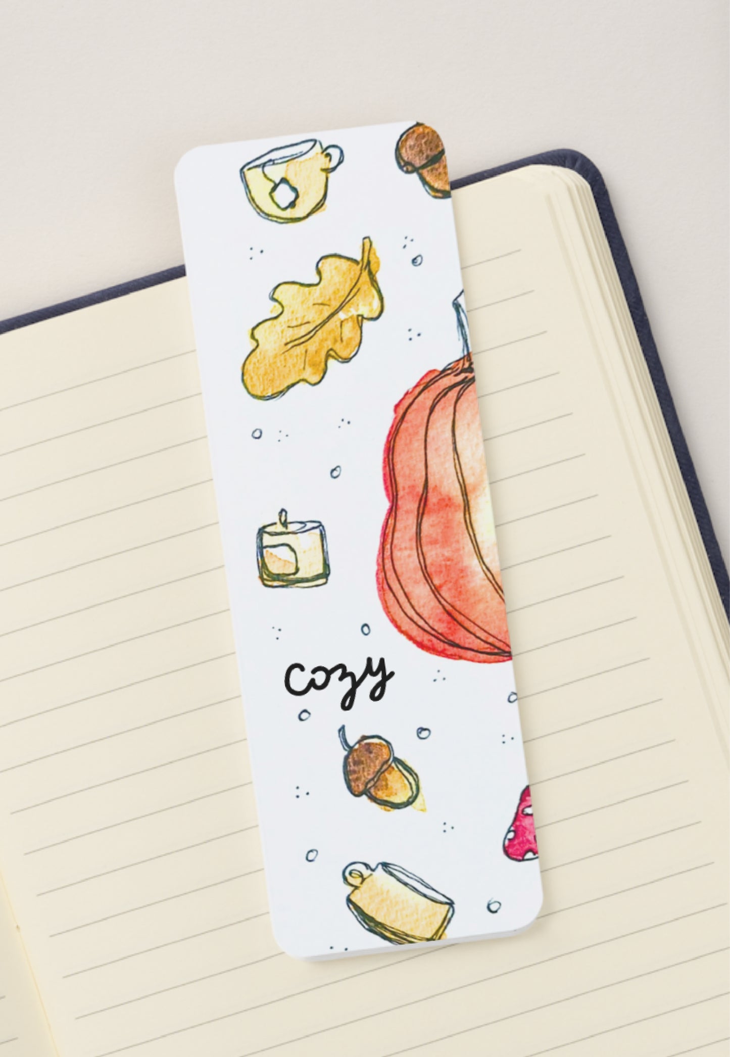 🍂 Cozy Pumpkin Vibes - Bookmark Print