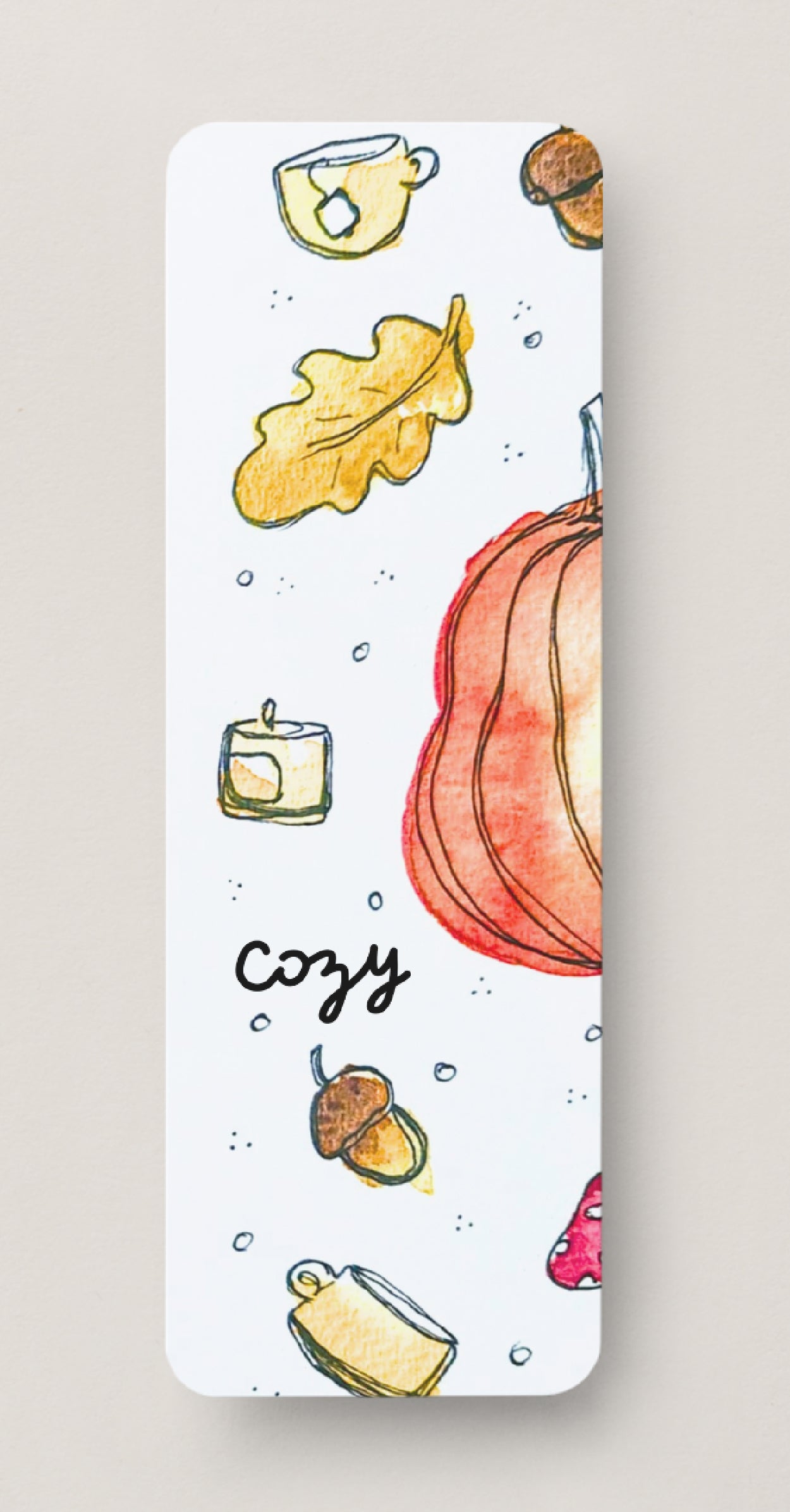 🍂 Cozy Pumpkin Vibes - Bookmark Print