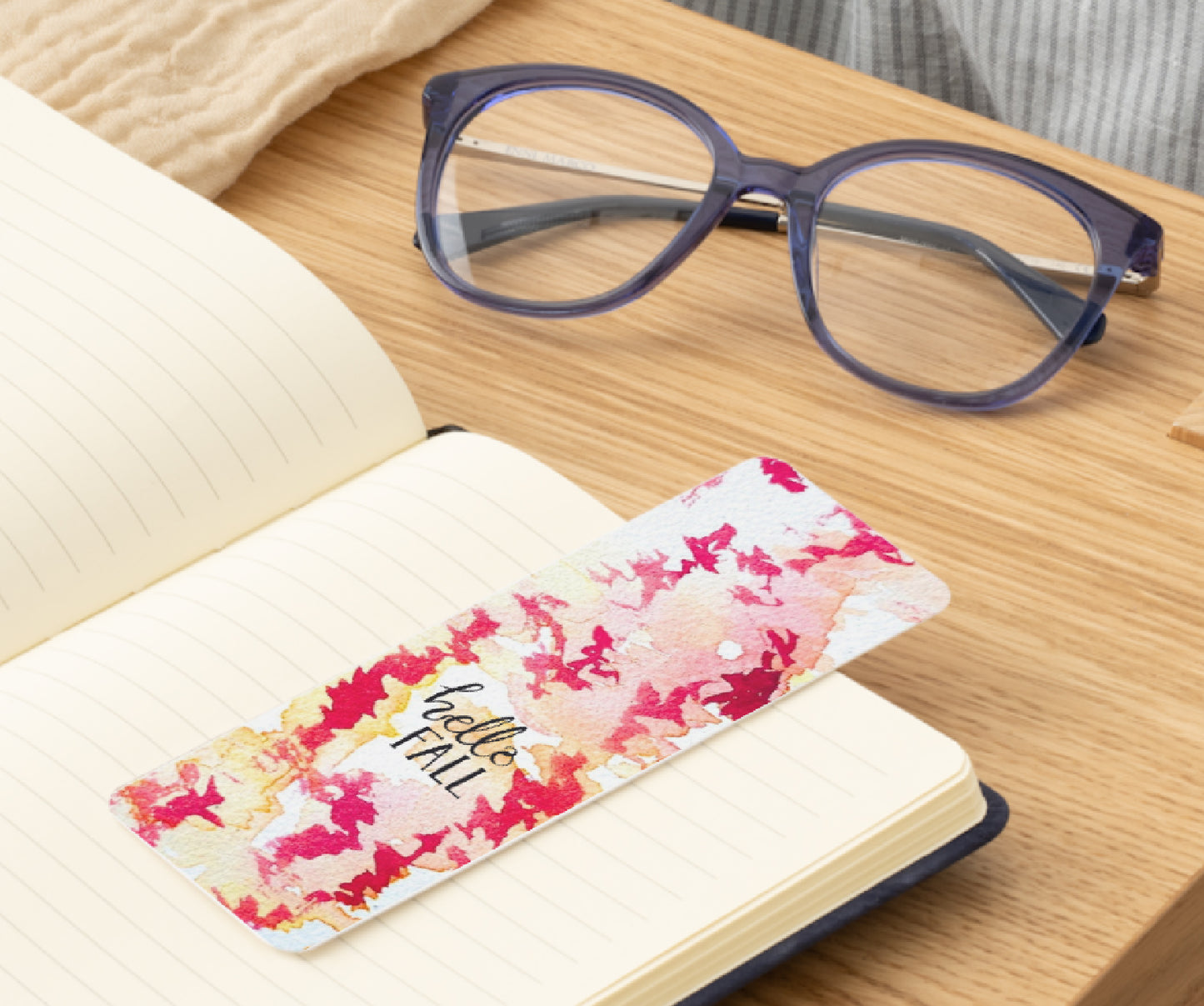 🍁 Hello Fall Leaves - Bookmark Print