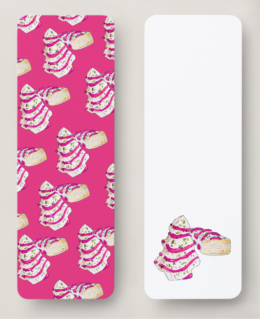 🎀“Pink Trees Please” – Winter Bookmark Double Print ❄️