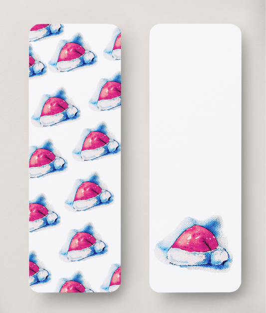 🎀“ Pink Hat Season” – Winter Bookmark Double Print ❄️