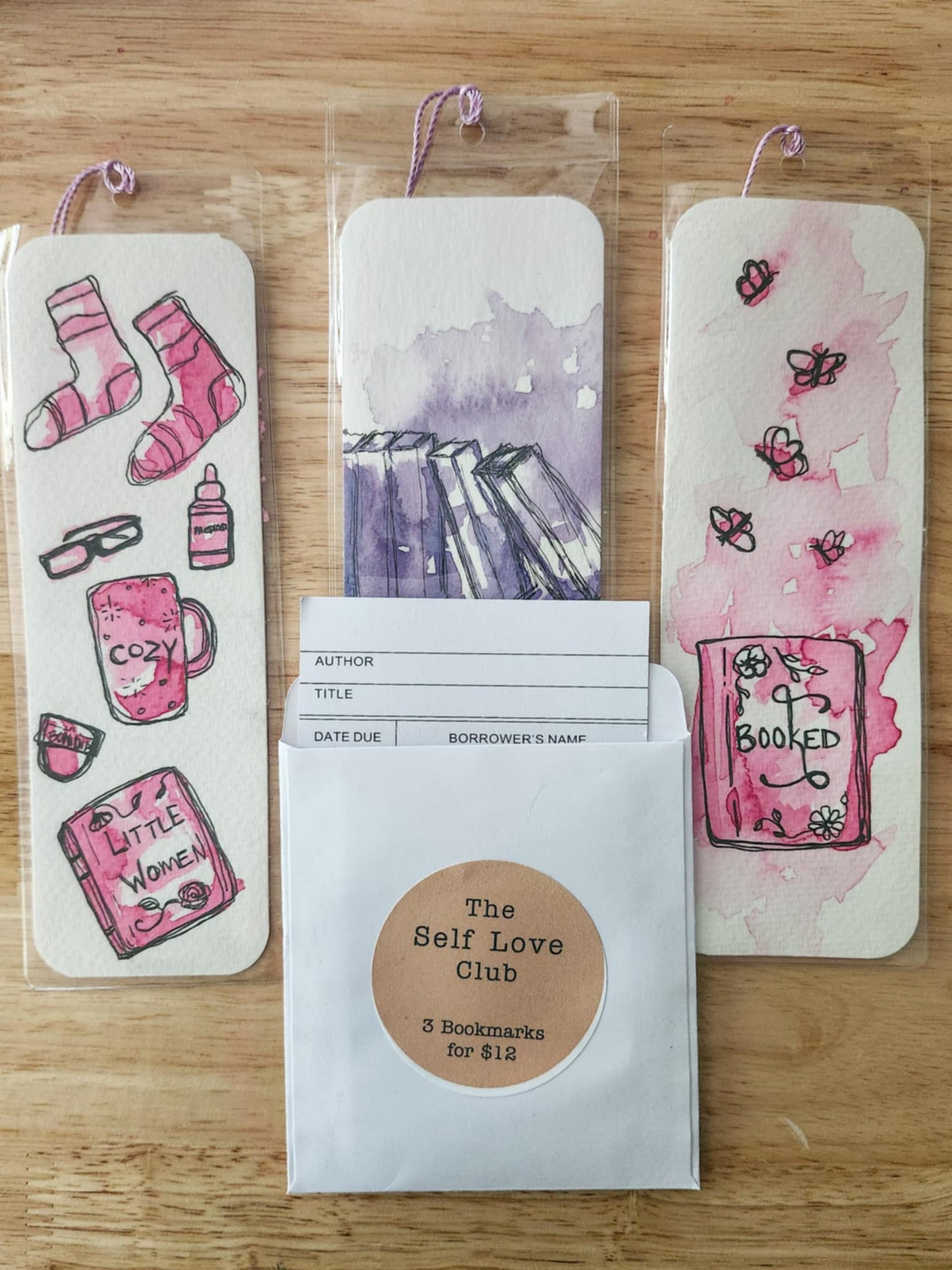 💗 The Self Love Club - 3 Bookmarks