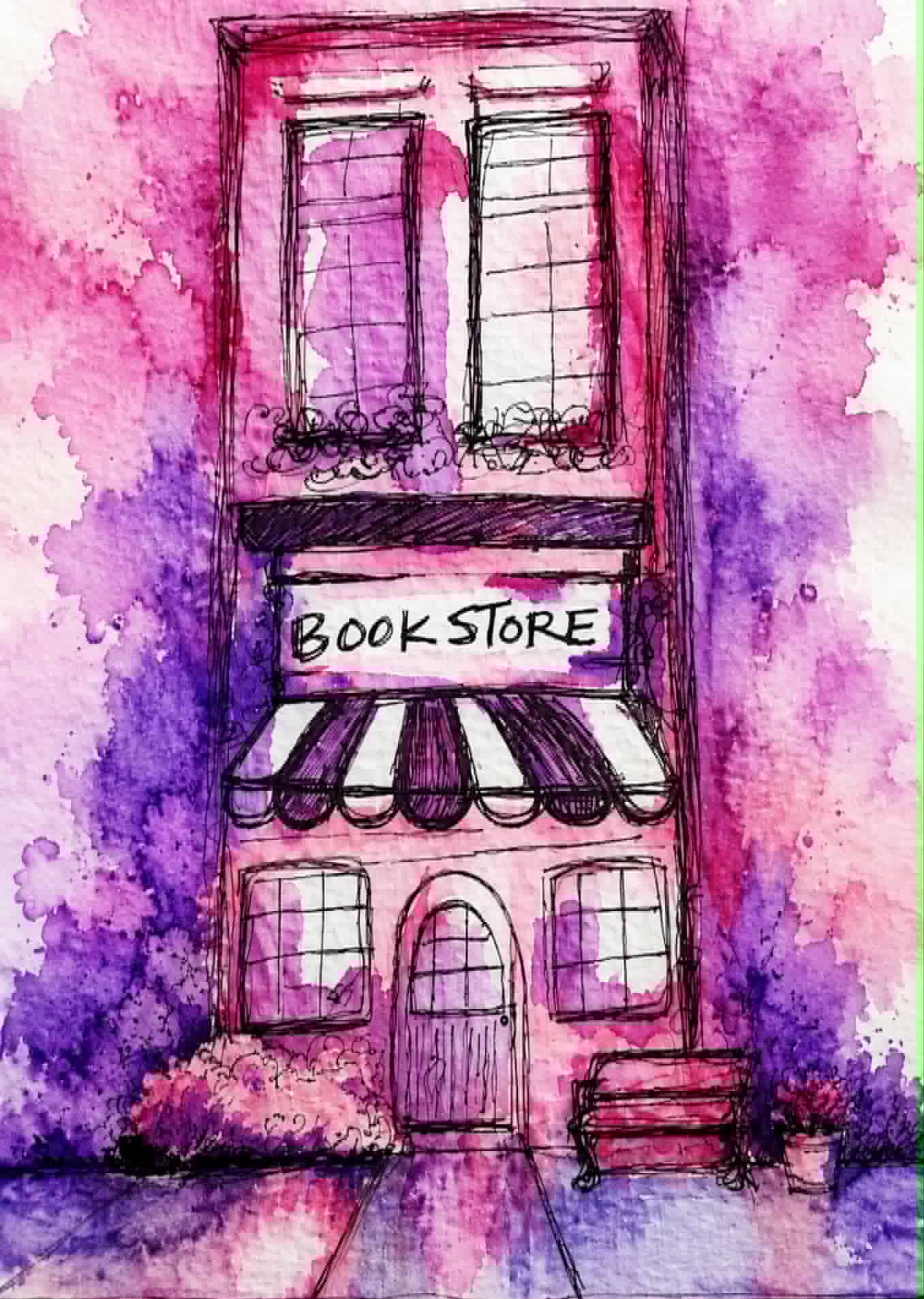Pink Bookstore Kindle Insert - Laminated Print 📚🩷🏬