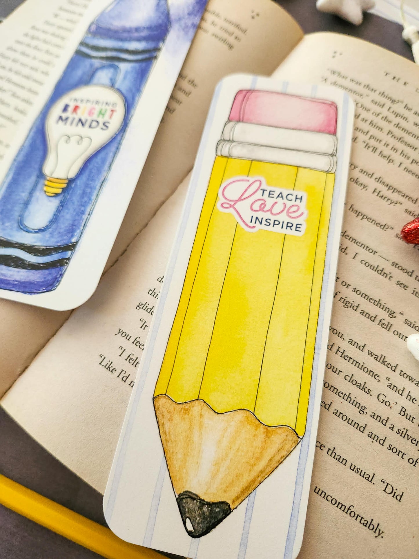 ✏️ Teach Love Inspire Bookmark 🍎