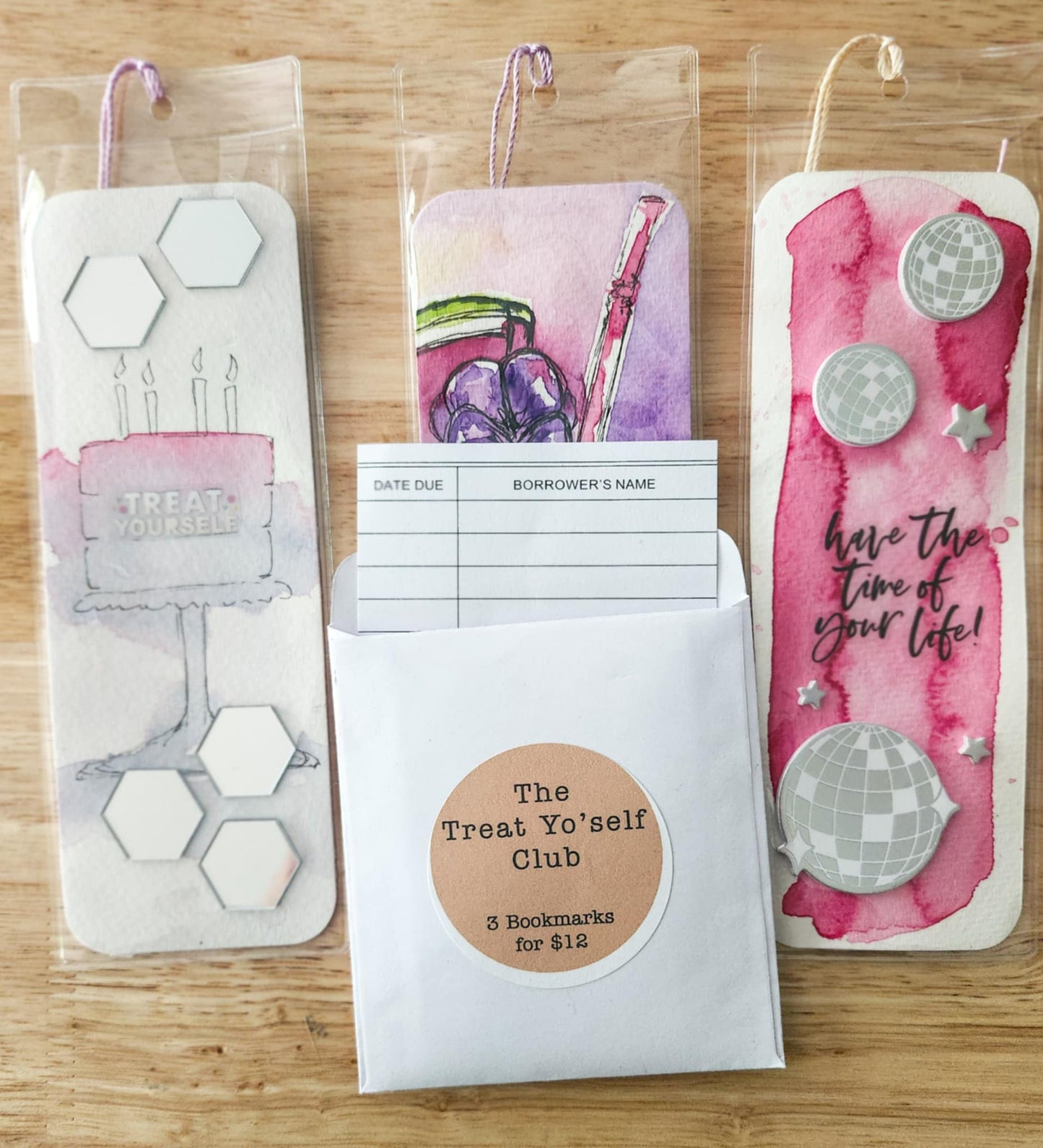 ✨The Treat Yo' self Club - 3 Bookmarks