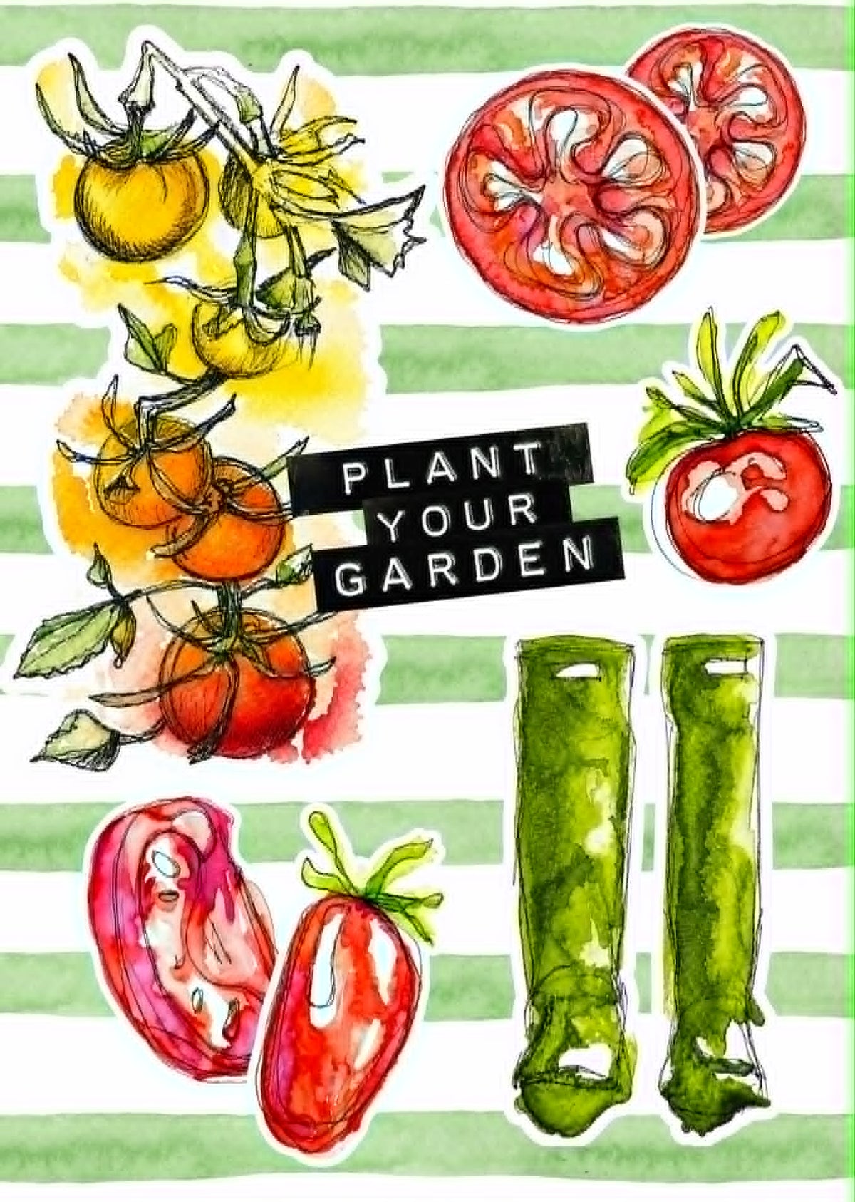 Plant Your Garden Kindle Insert - Laminated Print 🍅🌱💚