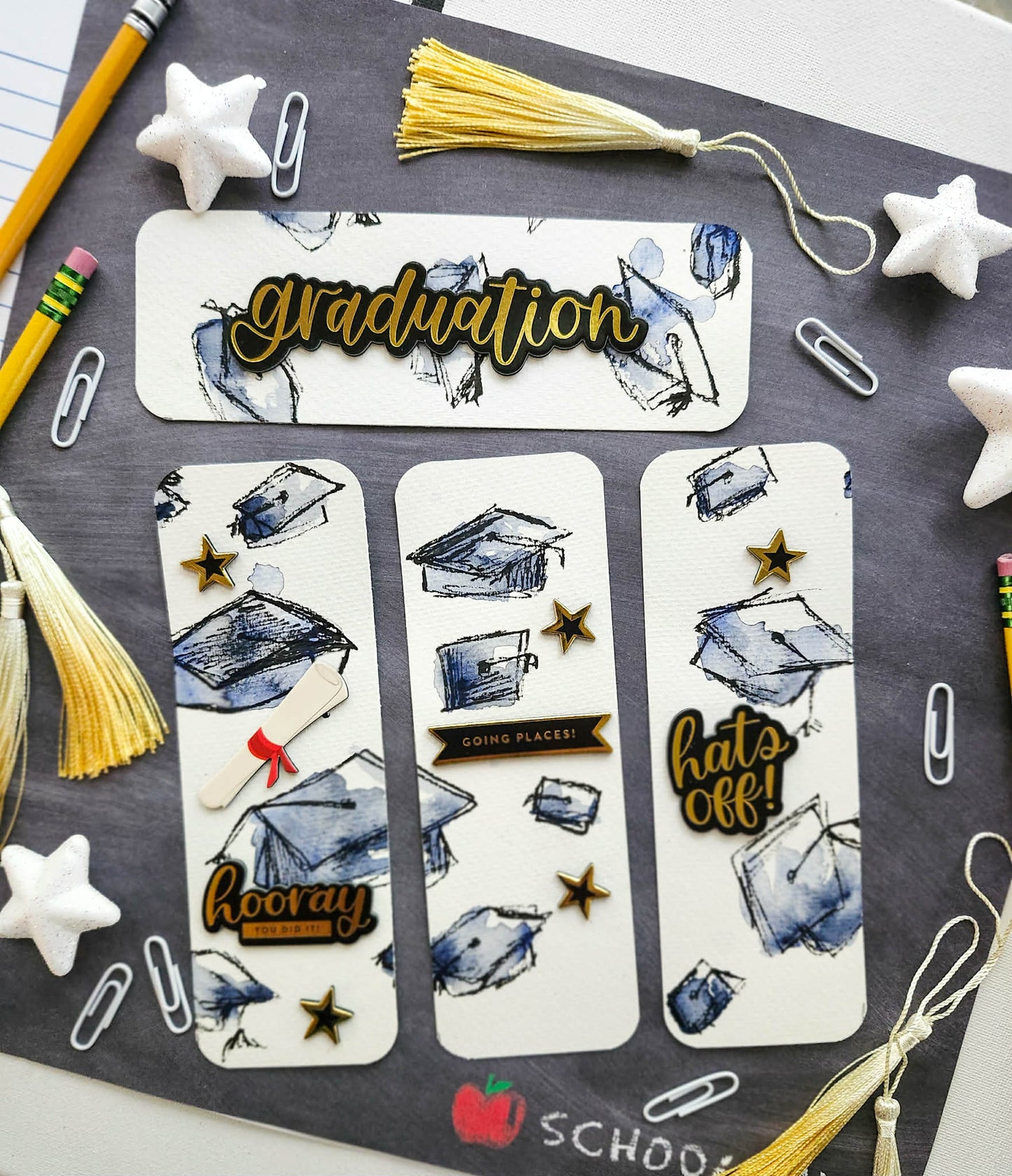 🎓 Graduation Bookmark Set (4) ✨